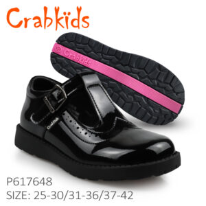 P617648 School Shoes Black For Girls