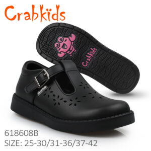 618608B Black Girl School Shoes