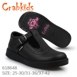 618648 Black Girl School Shoes