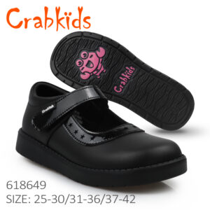 618649 Girls Children School Shoes