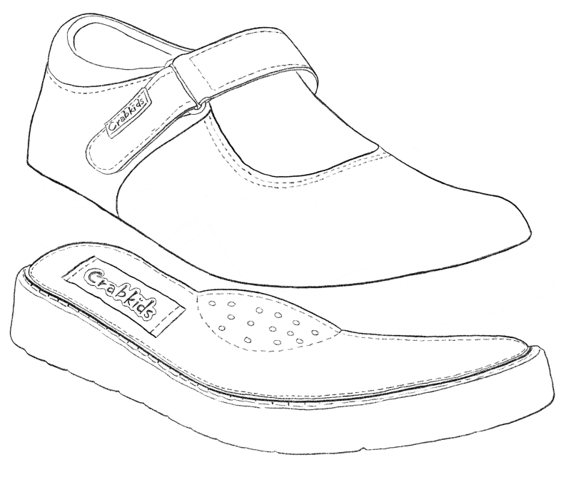 Crabkids shoe structure